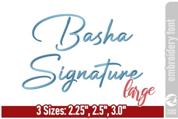Basha Signature Font: Elegant Handwritten Embroidery