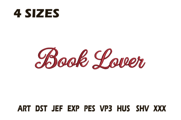 Review: Book Lover Script Embroidery Design