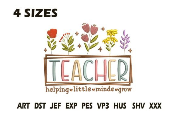 Review: Teacher Floral Quote Embroidery File