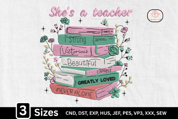She's a Teacher Floral Book Stack: A Designer's Review
